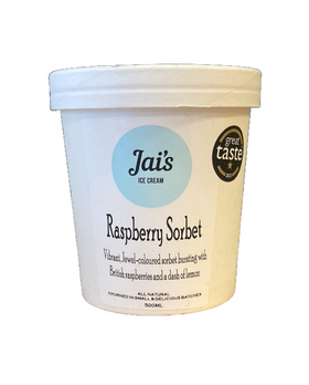 Jai's Ice Cream, Raspberry Sorbet 500ml