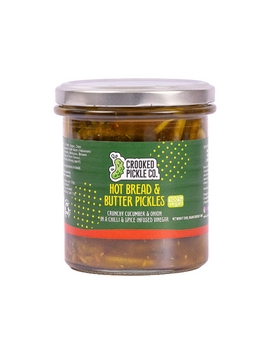 Crooked Pickle, Bread and Butter Pickles (Hot) 370g