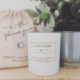 Crouch End Candles, Happiness Scented Candle 220g (Back in stock Feb 6)