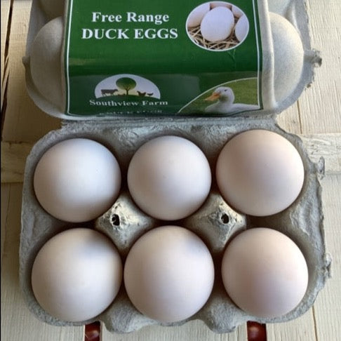 Six Free Range Duck Eggs