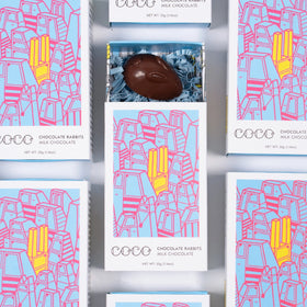COCO Chocolatier, Easter Matchbox, Milk Chocolate Rabbits