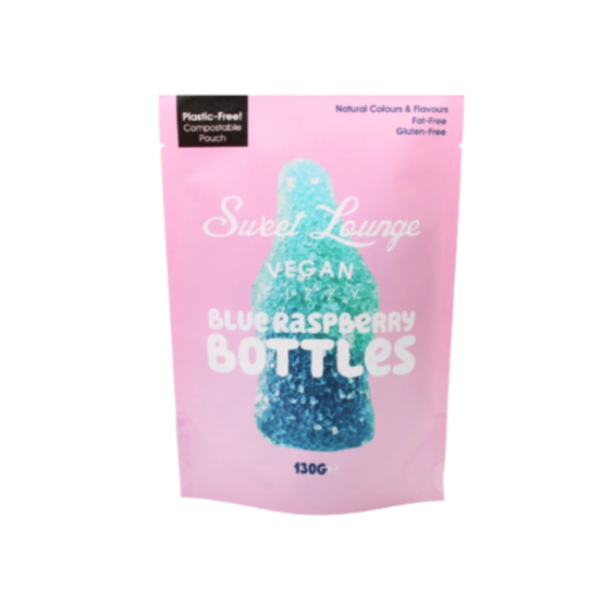 Sweet Lounge, Vegan Fizzy Blue Raspberry Bottles