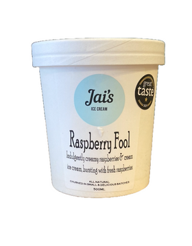 Jai's Ice Cream, Raspberry Fool Lactose-free Ice Cream 500ml