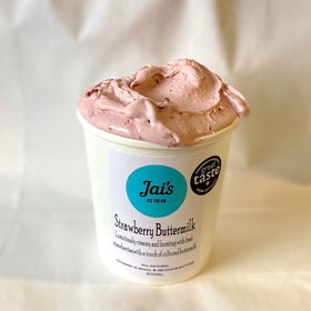 Jai's Ice Cream, Strawberry Buttermilk Lactose-free Ice Cream 500ml