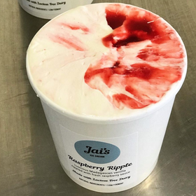 Jai's Ice Cream, Raspberry Ripple Lactose-free Ice Cream 500ml