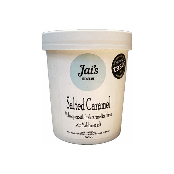 Jai's Ice Cream, Salted Caramel Lactose-free Ice Cream 500ml